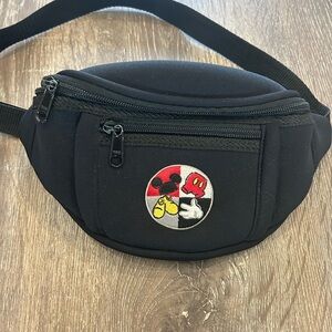 Black Mickey Mouse Waist Bag Fanny Pack Disney
